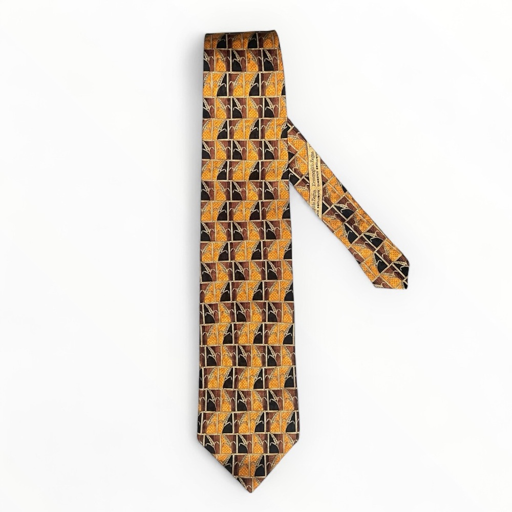 Ermenegildo Zegna Tie Wheat Motif